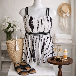 Black and White Striped Dress
